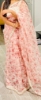 Picture of Classy off white floral organza saree