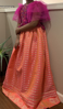 Picture of Peach lehenga with pink chanderi top 8-10y