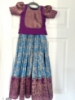 Picture of Blue Benares langa in iron pleated style 4-6y