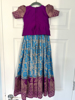 Picture of Blue Benares langa in iron pleated style 4-6y