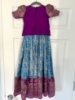 Picture of Blue Benares langa in iron pleated style 4-6y