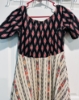 Picture of Black and Beige chanderi ikkath long frock