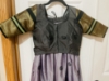 Picture of Lavender and black Paithani Soft silk with meenakari border lehenga set