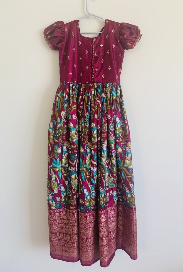 Picture of Foil work long frock 8-10y