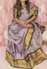 Picture of Lavender and black Paithani Soft silk with meenakari border lehenga set