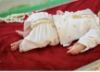 Picture of Pure raw silk sherwani dhoti Nehru jacket - 0-3Months