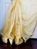 Picture of Light yellow organza tissue stripes saree with work blouse