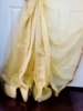 Picture of Light yellow organza tissue stripes saree with work blouse