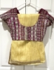 Picture of Light yellow organza tissue stripes saree with work blouse