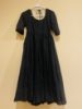 Picture of Black Cotton suit set with organza dupatta