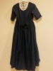 Picture of Black Cotton suit set with organza dupatta