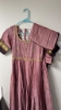 Picture of Dusky pink narayanpet long frock with maggam work