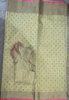 Picture of Fancy Jute Saree with pink floral thread work