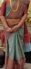 Picture of Combo sarees : Sea Green Zari weaving Brocade saree and Wine color Soft silk silver zari saree