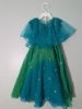 Picture of Blue and Green Double shaded frock with cape 1-2y