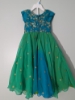 Picture of Blue and Green Double shaded frock with cape 1-2y