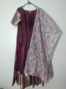 Picture of Organza long frock with organza kalamkari duppata