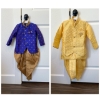 Picture of Combo of Blue Dhoti and yellow dhoti set 1-2y