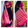 Picture of New Black and pink classic silk paithani saree with Black and pink matching blousE