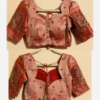 Picture of 1 min Pre Pleated Pure Kanchi Tissue Saree with Maggam blouse