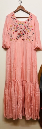 Picture of Peach pink long frock