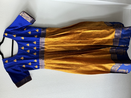 Picture of Yellow and Blue Long Frock