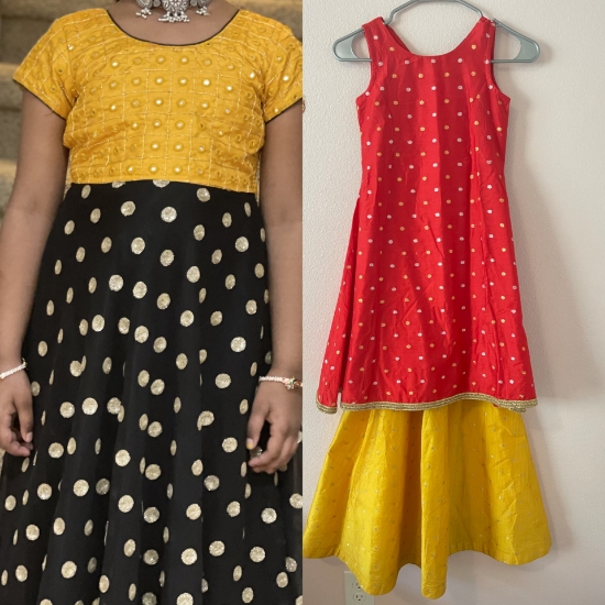 Picture of Combo Beautiful kids long frocks 4-6 years
