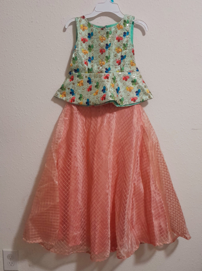 Picture of Kids full length skirt with peplum top 6-8y