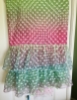 Picture of New Multicolor pastel net  Korean materia ruffle saree with 2 brand new blouses