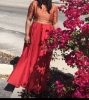Picture of Red Banarasi Long Gown
