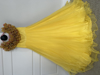 Picture of Yellow designer dress with ruffle yoke 6-8y