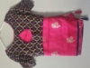 Picture of Pure raw silk magenta pink and royal blue saree