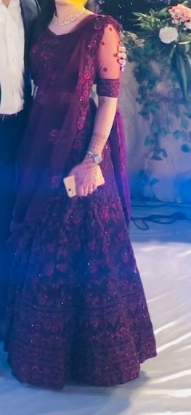 Picture of Maroon bridal lehenga