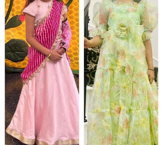 Picture of PL421 combo of frock and lehenga 7y