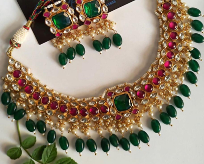 Picture of Polki and kundan pachi Necklace set