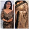 Picture of Sequin and net half and half saree