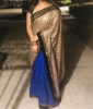 Picture of Sequin and net half and half saree