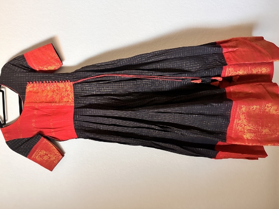 Picture of Black Narayanpet cotton frock