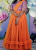 Picture of Orange designer long frock