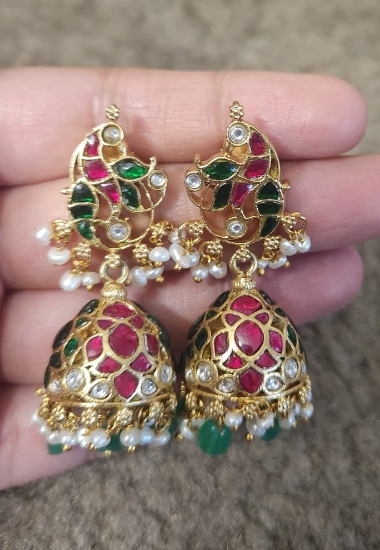 Picture of Brand New Jadau Kundan  Jhumkas