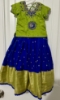 Picture of Blue & Green Pattu langa 2y - 3y