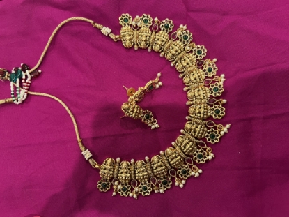 Picture of Antique Lakshmi Devi necklace with earrings