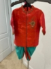 Picture of orange and sky blue kurtha 1y