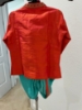 Picture of orange and sky blue kurtha 1y