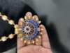 Picture of Blue Jadau kundan set with studs