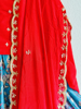 Picture of Myriti Red & Sea Blue Kalamkari Silk Lehenga