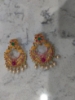 Picture of Chandbali Earrings and Baby Pink Kundan necklace combo