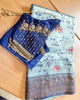 Picture of Light blue Saree with stitched blouse