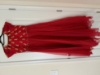 Picture of Red netted dress with work