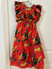 Picture of PL436 Red animal print Masaba gupta croptop and skirt(4-5Y)